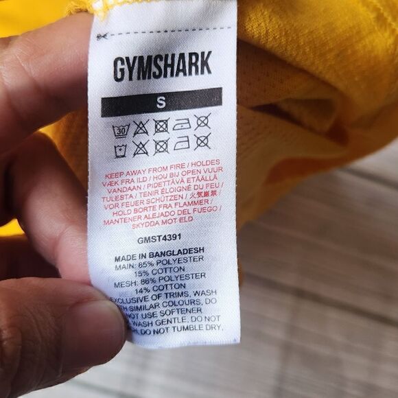 Gymshark Chalk T-Shirt for Men in Yellow Size Small - Picture 5 of 8